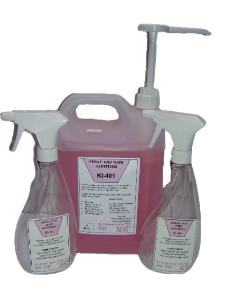Sunbed Cleaner Kit - KI-401 Spray and Wipe Sanitiser