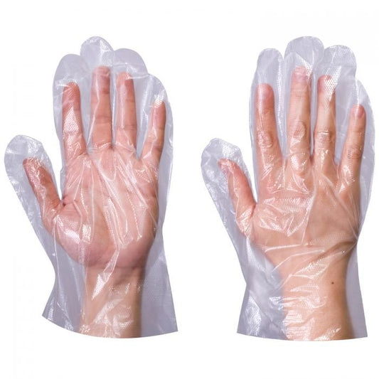 Disposable Polythene Gloves - Clear