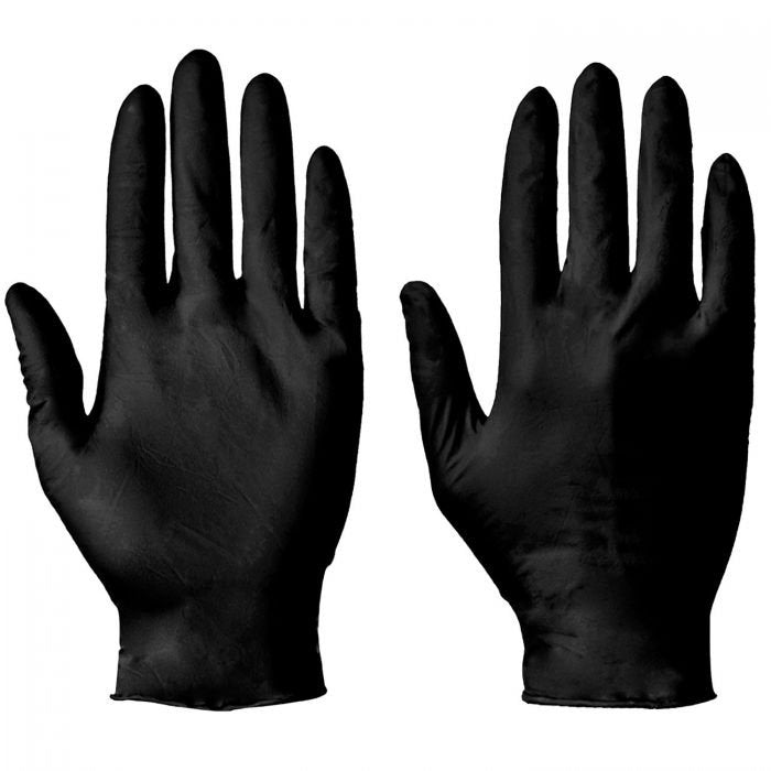 Powder Free Black Nitrile Gloves