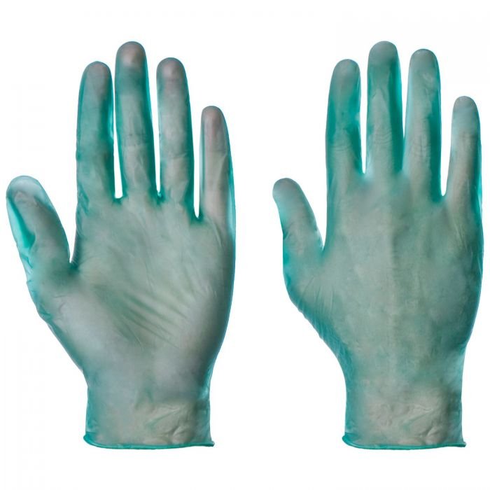 Powder Free Green Vinyl Gloves