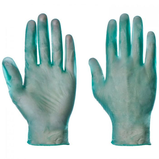 Powder Free Green Vinyl Gloves
