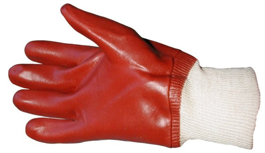 PVC Gloves with knitted wrist